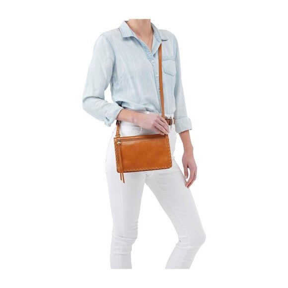 HOBO Evoke Honey Genuine Leather Womens Crossbody Bag One Size MSRP $178 - Picture 3 of 3